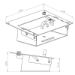 425-6543 - 7" Faceplate for Zebra Printer Line Drawing