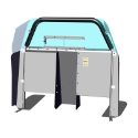 Dodge Ram 1500 Tradesman (2025+) Space Creator Vehicle Partition Featuring Bidirectional Recessed Housing (HS/HV Window Option) U.S. Patent No. 8,690,216 Dodge, Ram, SSV, 2025, Space, Creator, Vehicle, Partition, Bidirectional, Recessed, Housing, Jotto, Desk