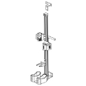 Gun Rack -  Dual Weapon, Partition Mounted, Vertical (Security) (GR9-AR BLM/870) Jotto Desk, Gun Rack, GR9, 475-1044, Dual Weapon, Partition, Partition Mounted, Vertical, Security, Secure, AR, Shotgun, Rifle, police, police equipment